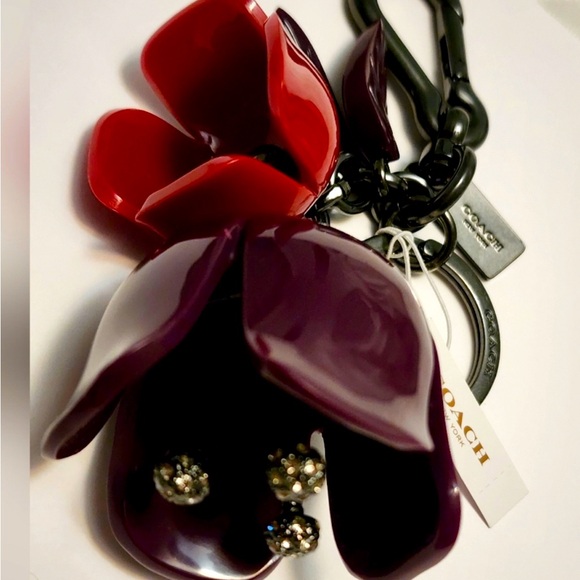 Coach ResinTea Rose Bag Charm/Keychain Fob - Picture 1 of 6